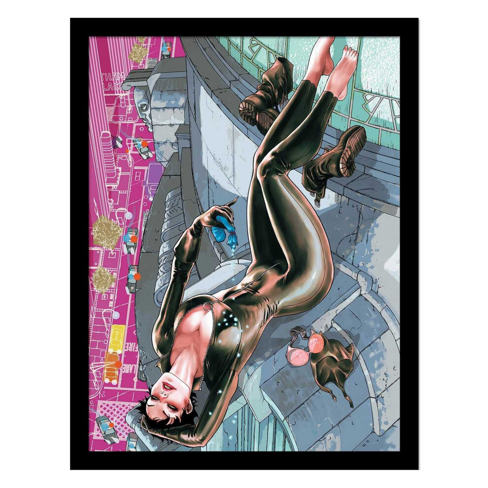 Batman Catwoman Around Comic Cover Print