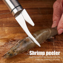 304 Stainless Steel Shrimp Opener Shrimp Line Remover Fish Scale Peeler Cleanning Tool Kitchen Gadgets Prawn Deveiners Knife