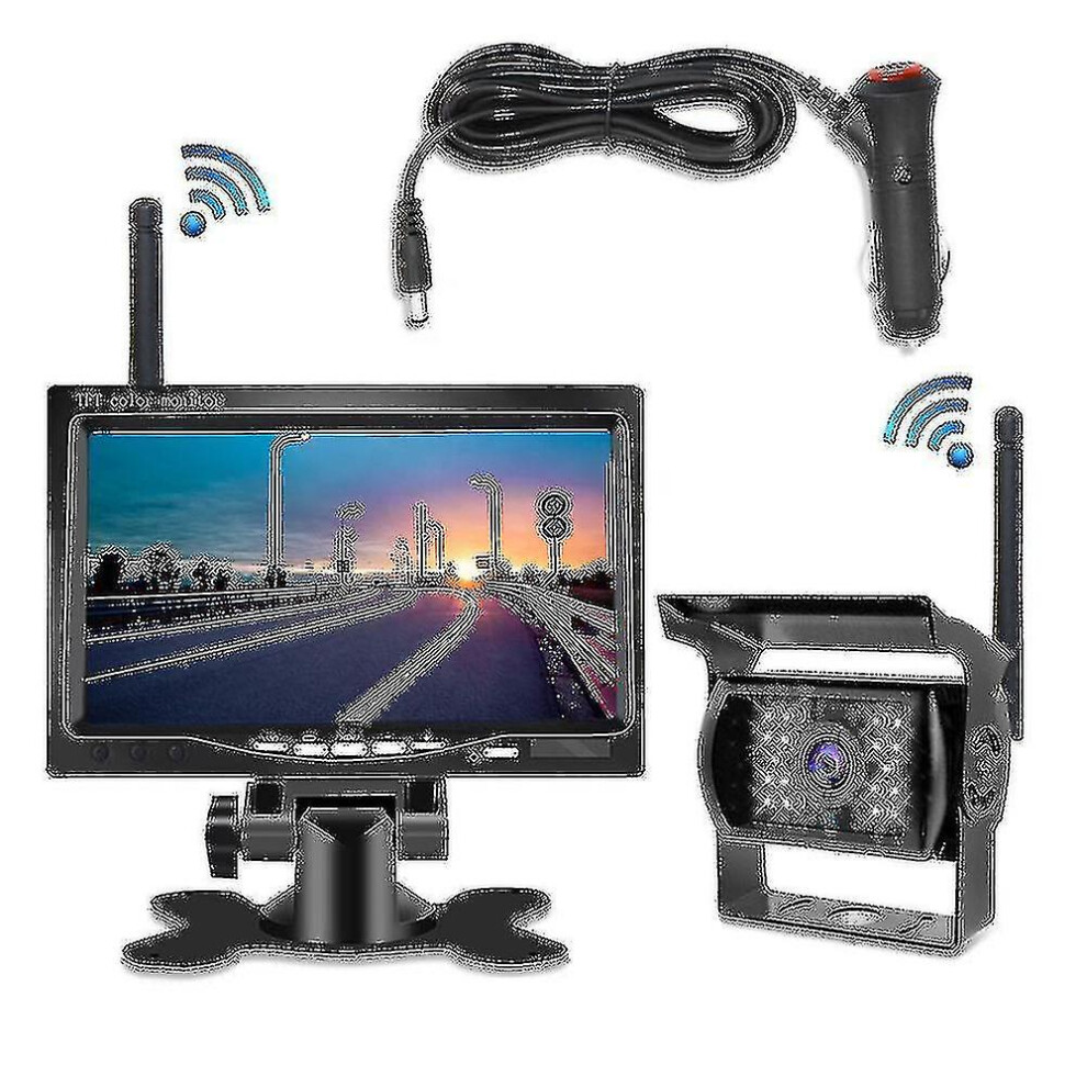 7 Inch Monitor Wireless Rearview Backup Camera Compatible With Car Rv Truck Bus 8107441176447