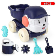 (dark blue) Baby Toys Beach Toys Kids Shovel Tool Bucket Set
