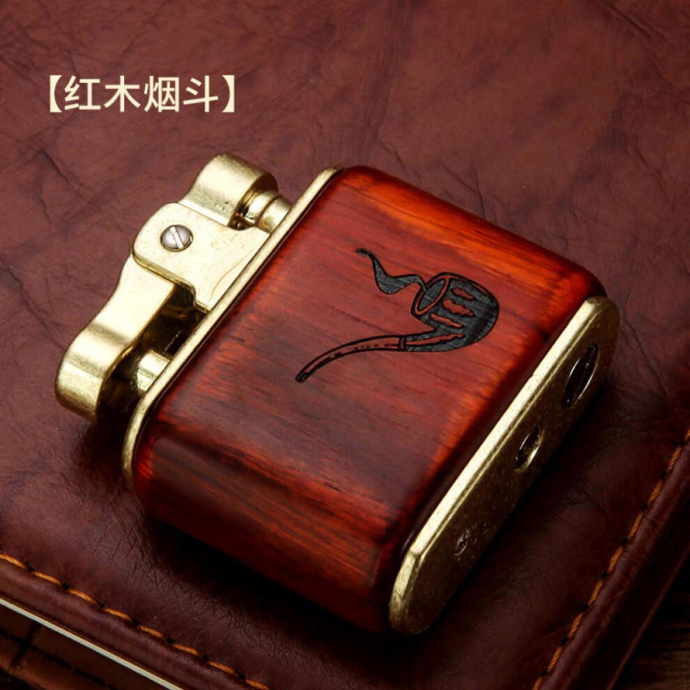 Yeuligo (Mahogany Pipe) New Ebony Vintage Kerosene Lighter Nostalgic Old-Fashioned Personality Men's Lighter Douyin Online Influencer Same Style