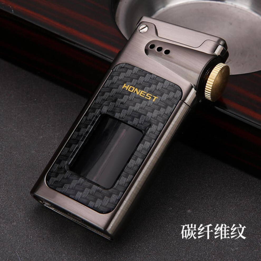 Yeuligo Black ( Nickel Brushed) Retro Kerosene Large Capacity Lighter One-Click Ejection Metal Grinder Fashion Durable Atmospheric For Boyfriend