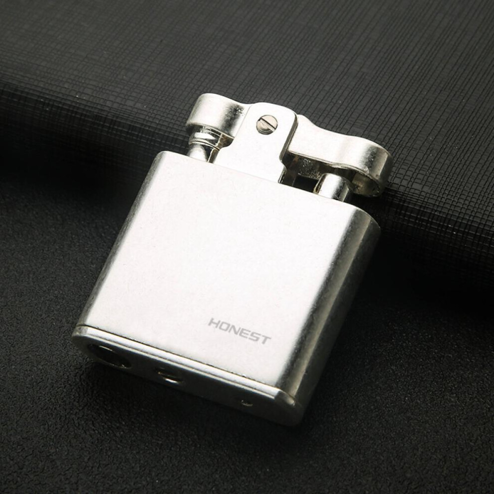 Yeuligo Silver (Silver) Vintage Retro Nostalgic Kerosene Lighter Creative Personality Flint Grinding Wheel Metal Lighter Smoking Set Wholesale