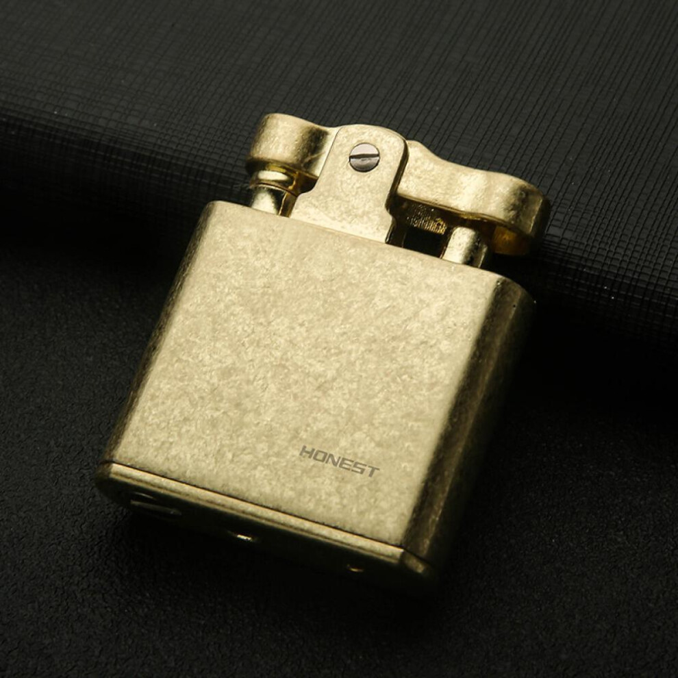Yeuligo (Brass) Vintage Retro Nostalgic Kerosene Lighter Creative Personality Flint Grinding Wheel Metal Lighter Smoking Set Wholesale