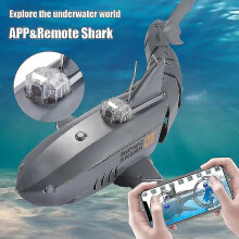 (With foam box2) App Rc Shark Robot Toy With Camera Hd Wif Fpv Electric Waterproof Animals Submarine Fish Machine Simulation Toys For Children