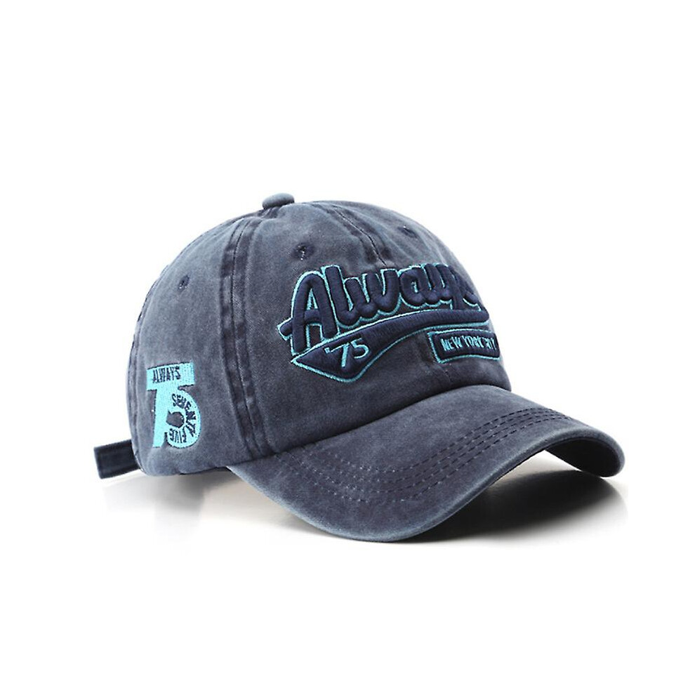 (BLUE) Mimigo Men Women Washed Distressed Twill Cotton Baseball Cap Vintage Adjustable Dad Hat-image-OPC-PFVR9HQ-NEW