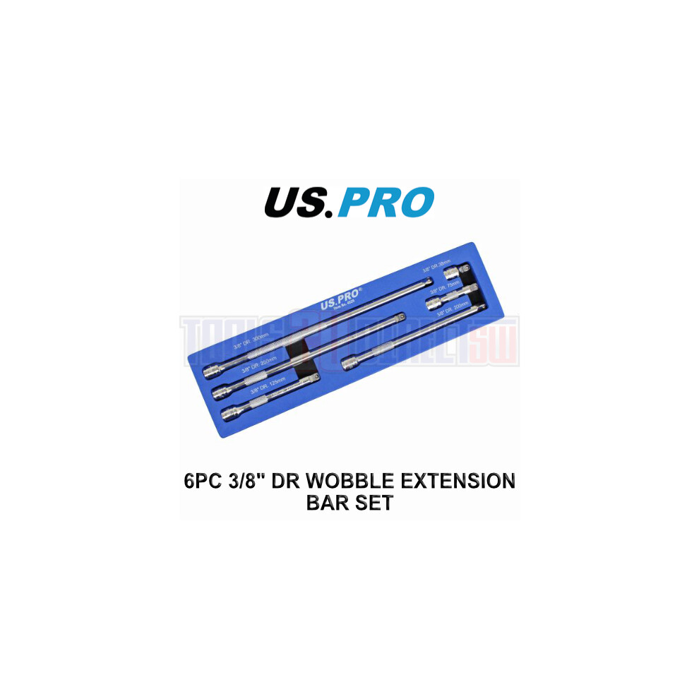 US PRO 6pc 3/8 dr Wobble Extension Bar Set 4029