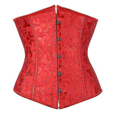 (Xxxl, 9427 red) Women Gothic Sexy Satin Underbust Corset Bustier Waist Cincher Slimming Body Shaper Corselete Lingerie Plus Size Party Clubwear