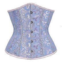 (6xl, 9427 blue) Women Gothic Sexy Satin Underbust Corset Bustier Waist Cincher Slimming Body Shaper Corselete Lingerie Plus Size Party Clubwear