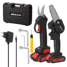 88vf Electric Pruning Shears Cordless Brushless Motor 4inch Brush Motor Cahinsaw Set Woodworking Tool Garden Tool Mini Cahinsaw