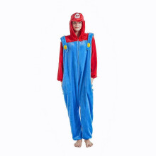 (3T, Red) Halloween Xmas Carnival Adult Super Brother Mari Bros Jumpsuit Pajamas