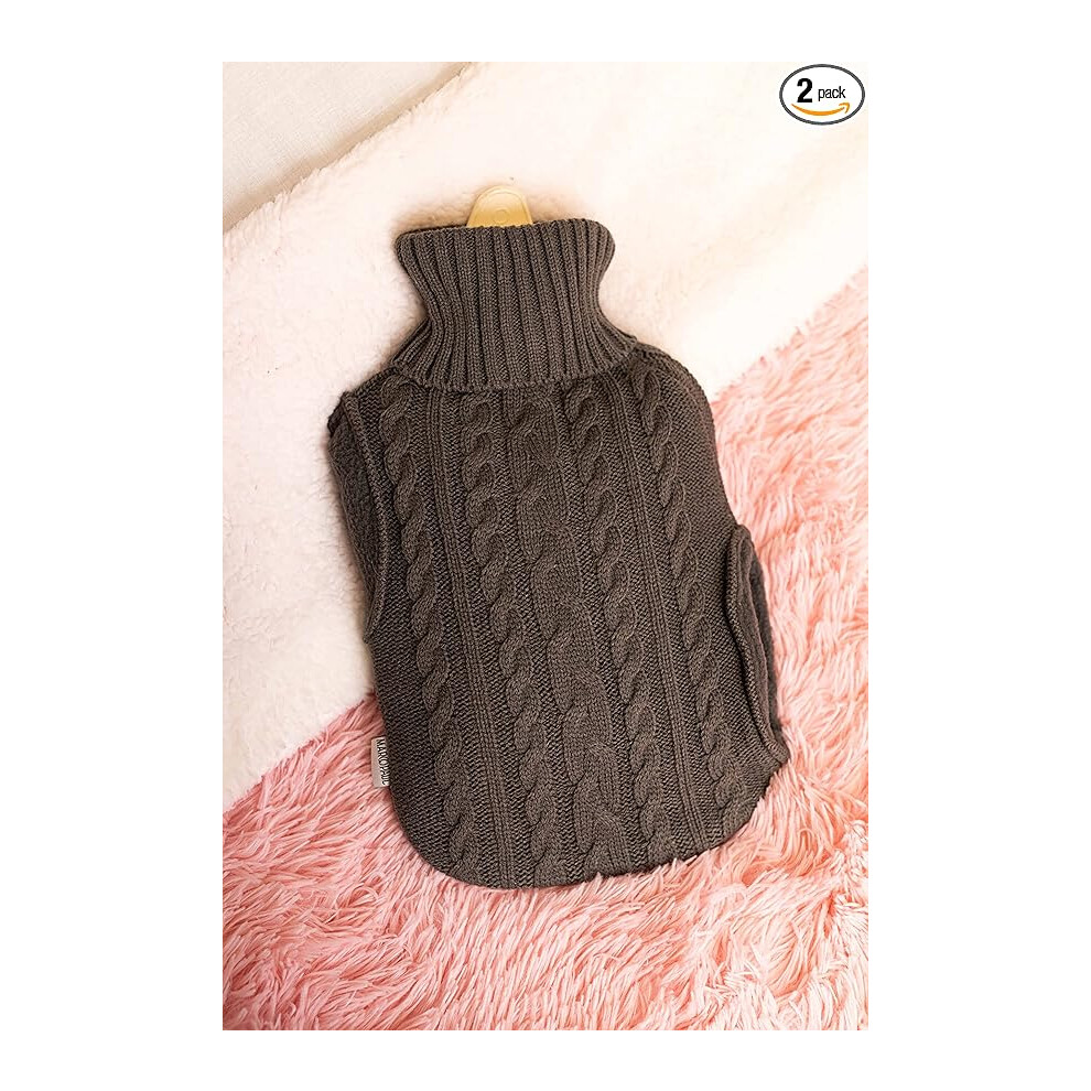 Garden Mile Hot Water Bottles Knitted Cover 2l Hot Water Bottles for Hot Water Bottle Warm Water Bottle Hot Water Bottles with Covers