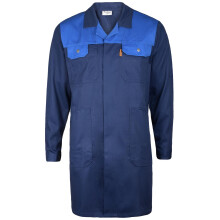 (Navy, L) Mens Work Shirts Multi Pocket Overall Jacket Coat