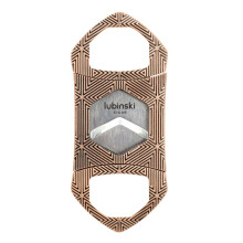 (Red Bronze) Zinc Alloy Cigar Cutter Stainless Steel Double Blade Straight Snips Portable Cigar Cutter Gift Box