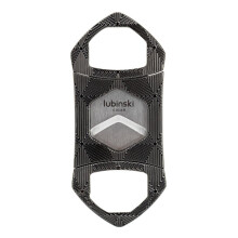 (Gun Black) Zinc Alloy Cigar Cutter Stainless Steel Double Blade Straight Snips Portable Cigar Cutter Gift Box