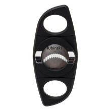 (Black) Cigar Cutter Portable Stainless Steel Double Blade Cigar Cutter With Cigarette Holder
