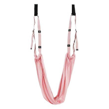 (Pink) Aerial Yoga Rope Practice Stretch Strap Waist Trainer Handstand Fitness Workout Trainer Belt Durable