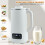 (White) Soymilk Maker, 20oz Automatic Nut Milk Maker with 10 Blades, Smart Hot and Cold with Delay Start/Keep Warm/Self Cleaning/Filter Function (White) 7