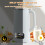 (White) Soymilk Maker, 20oz Automatic Nut Milk Maker with 10 Blades, Smart Hot and Cold with Delay Start/Keep Warm/Self Cleaning/Filter Function (White) 8