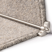 13 Pieces Stair Runner Rods 70cm Width - Satin Nickel Finish