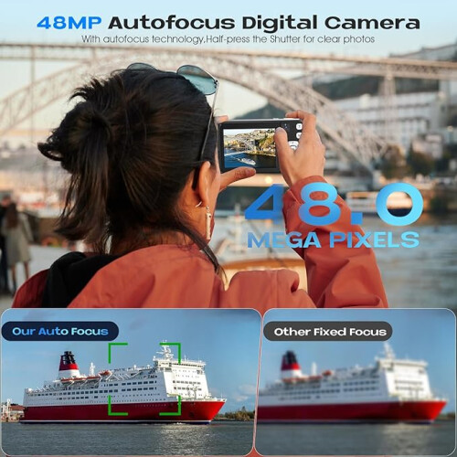 Digital Camera,Bofypoo 4K Autofocus Vlogging Camera with 32G 2