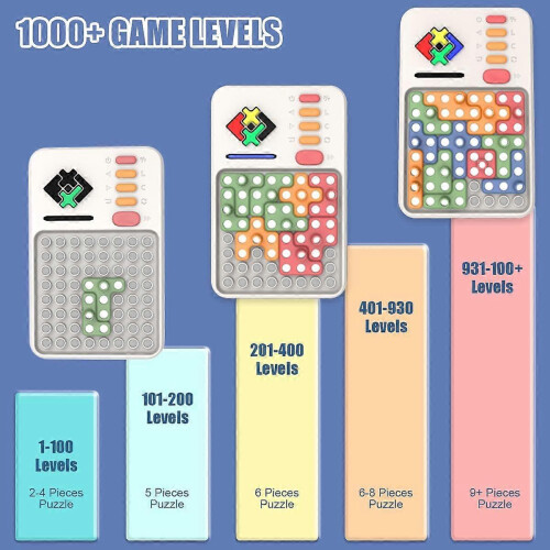 Super Blocks Pattern Matching Puzzle Games with 1000+ Challenges Brain Teaser STEM Toy 2