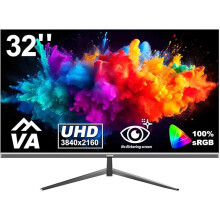 32 inch 4K PC Monitor, UHD 3840 x 2160p 60HZ Computer Monitors VA Screen for Home & Office, Support HDMI 2.0, DP 1.4