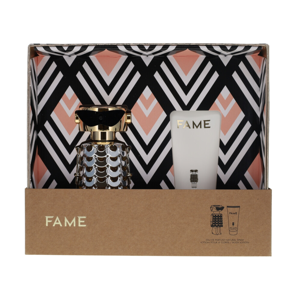Paco Rabanne Fame 50ml Eau de Parfum, 75ml Body Lotion Gift Set