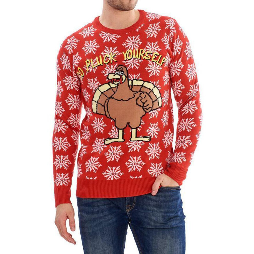 (S (36 - 38)) Mens Christmas Sweaters Fair isle Knitted Jumper