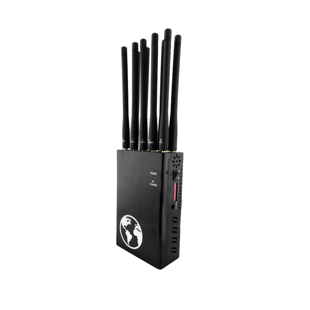 10 Antenna GPS Signal Blocker 2G 3G 4G+5G+WiFi+GPS+Beidou(EU Plug)