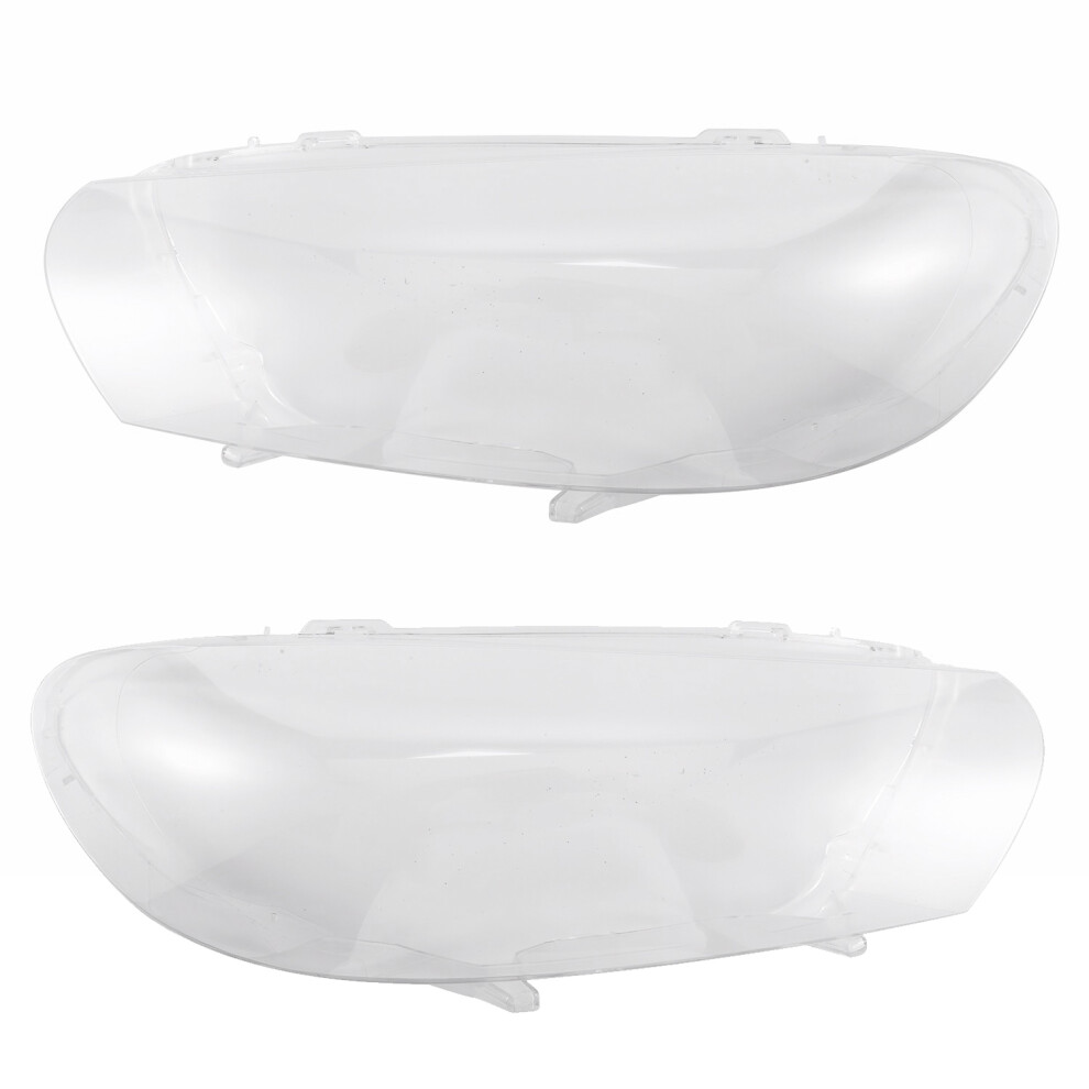 Pair(Left+Right)for Scirocco 2008-14 Headlight Lens Cover Transparent