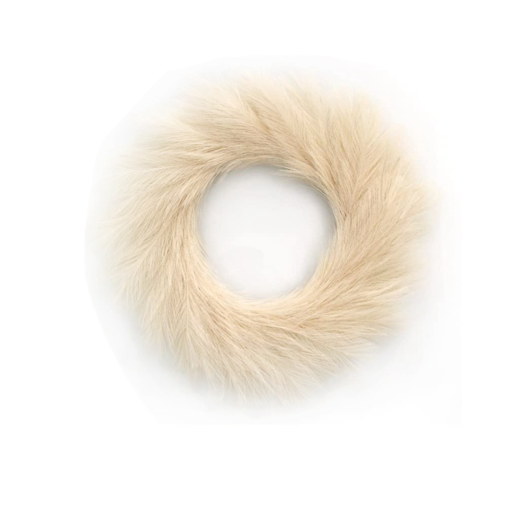 Artificial Pampas Grass Wreath, 22Inch Faux Pampas Grass Decor(Beige)