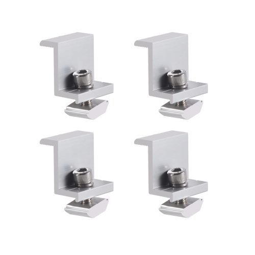 Kit de abrazadera de extremo de soporte de módulo solar de 4 piezas, abrazadera de panel solar, 30 mm