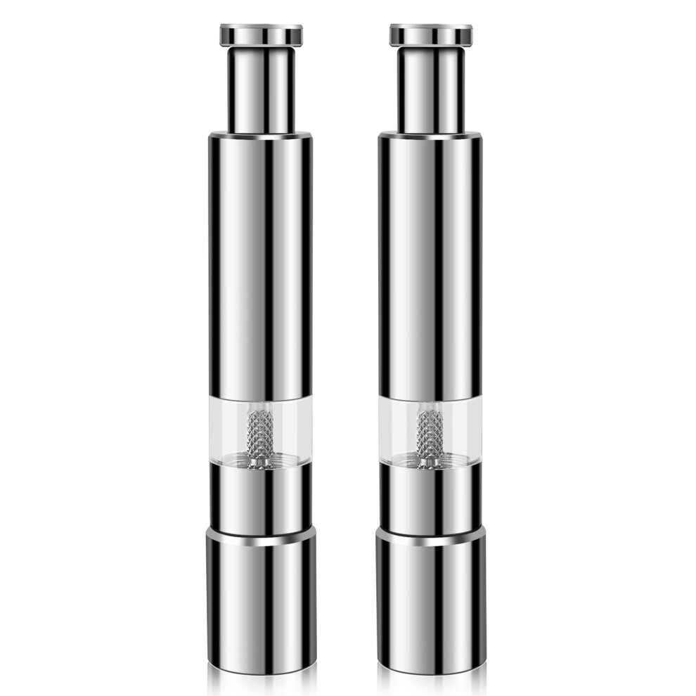 Stainless Steel Salt and Pepper Grinder Durable Operation 2 Pack