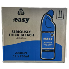 Easy Original Thick Bleach - 750ml, 99.9% Germ Kill, 24-Hour Protection, Stain & Odour Removal