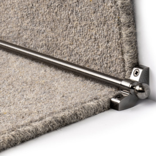 13 Pieces Stair Runner Rods 89cm Width - Pewter Finish