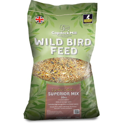Copdock Mill Wild Bird Seed Superior Mix 20kg - All Year-Round Bird ...