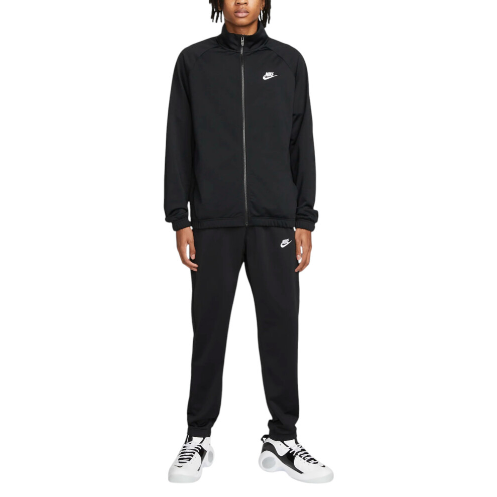 (Black, M) Nike Club Mens Poly-Knit Tracksuits