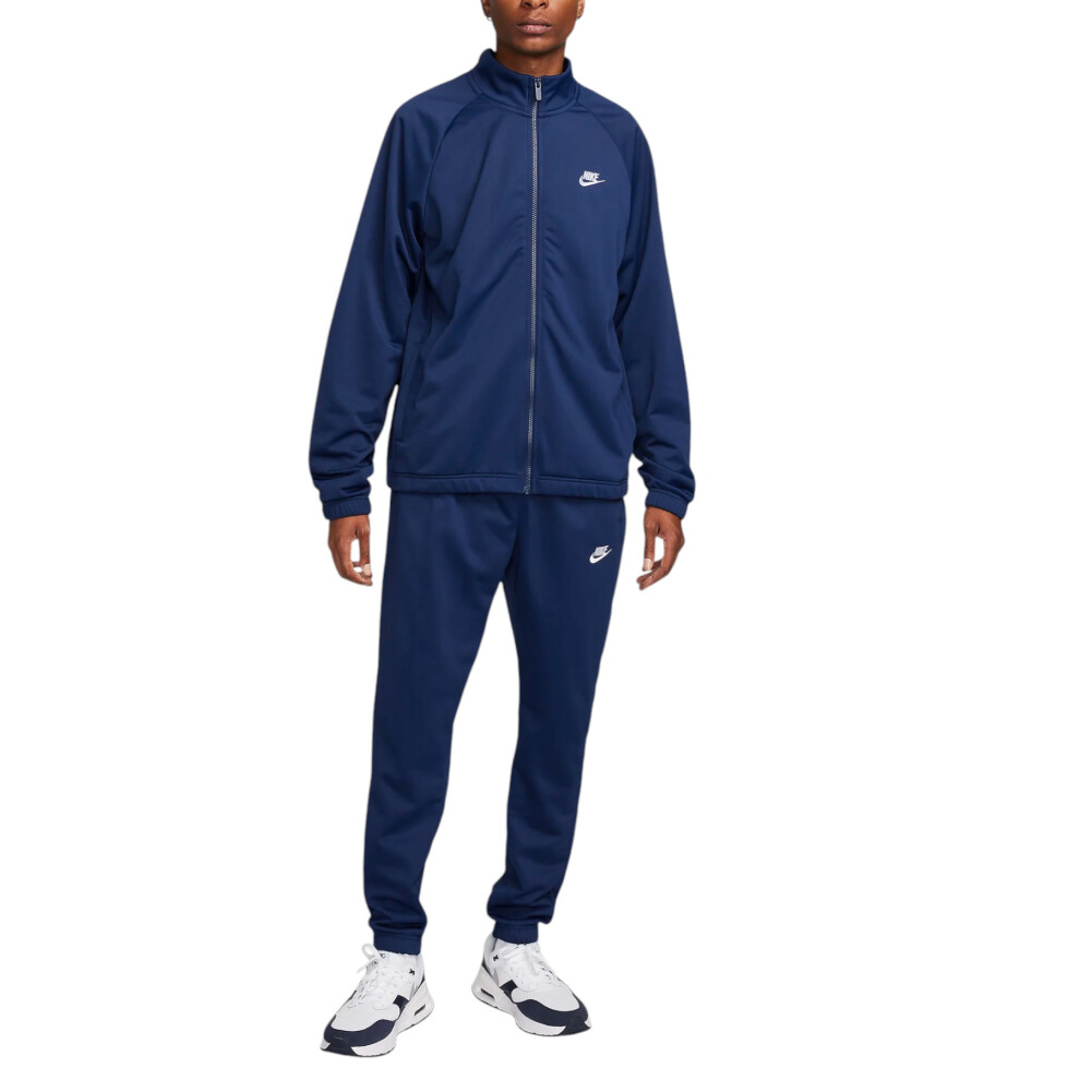 (Navy, S) Nike Club Mens Poly-Knit Tracksuits