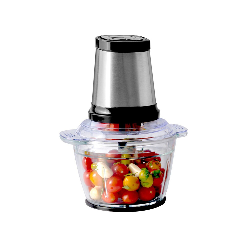 Daewoo 500W Mini Chopper With 1L Glass Bowl Stainless Steel Blades & Safety Lock