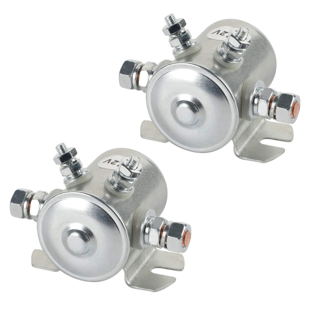 Lot de 2 relais solénoïdes à usage continu 300 A max. 12 V CC pour voiturettes de golf, treuil, marine à Rush