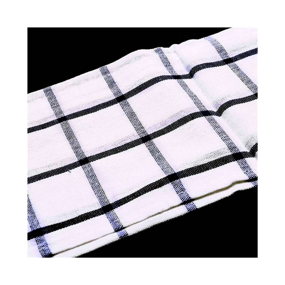 Lot de 12 torchons de cuisine à rayures bleues et blanches de haute qualité, serviette de table, tissu tissé 100 % coton