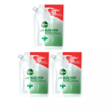 3 x 500ml Dettol No Touch Soft On Skin Aloe Vera liquid Soap Refill Hand Wash