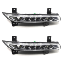 Lot de 2 feux antibrouillard LED DRL avant droit pour voiture Fluence 2014+, feux de conduite automatique, feux de jour, feux de pare-chocs
