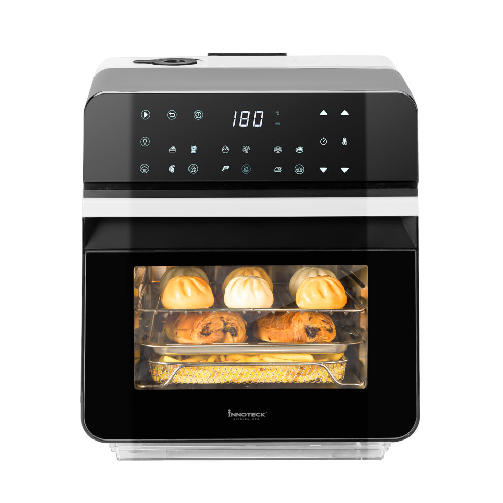 Innoteck Kitchen Pro 11L Digital Steam Air Fryer Oven - 9 Presets In 3 Modes- Real Steam (800W) , Air Fry , Steam+Air Fry (1550W)