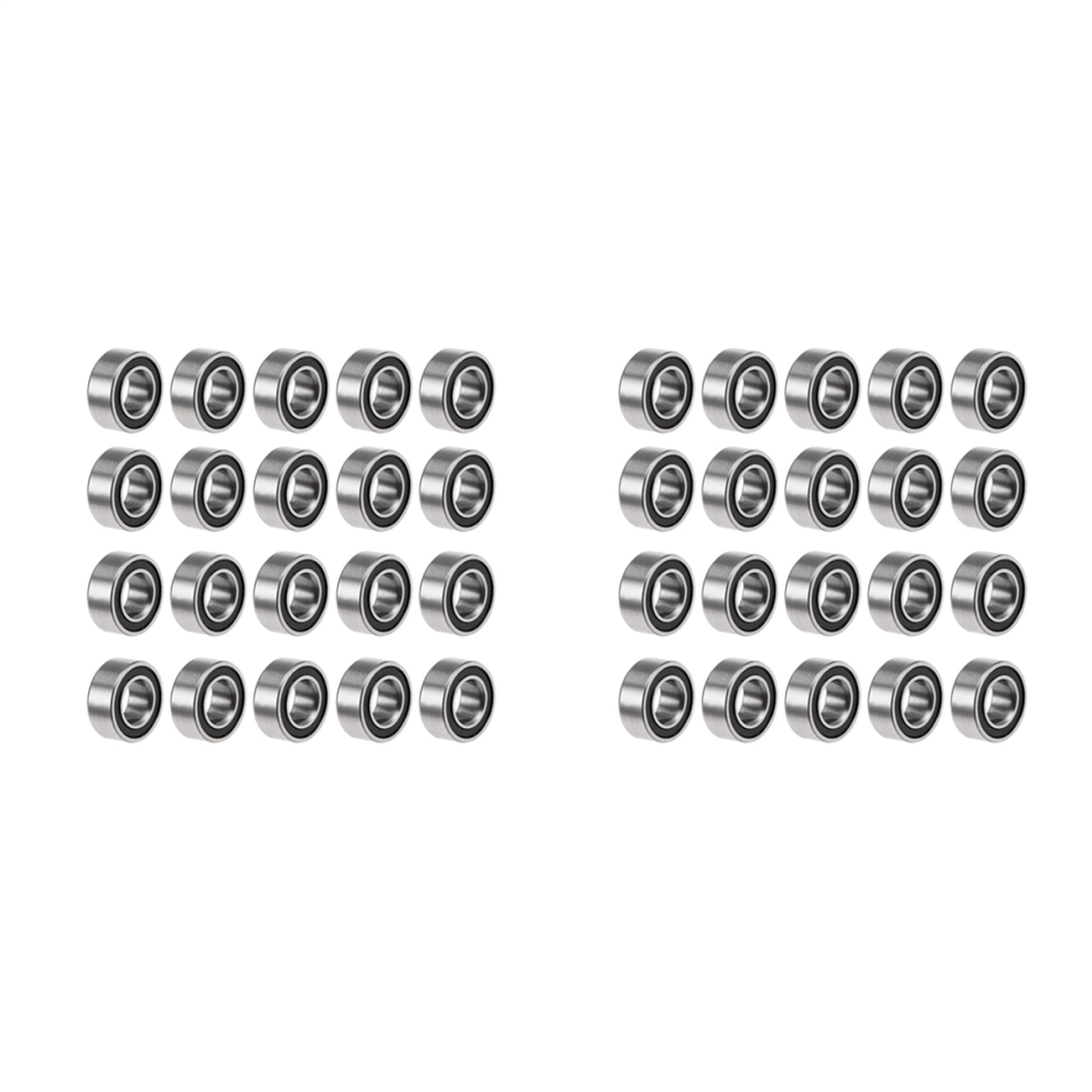 40Pcs Mr105- 5X10x4mm Ball Bearing Steel Double-Shielded Miniature Black 4853745014773