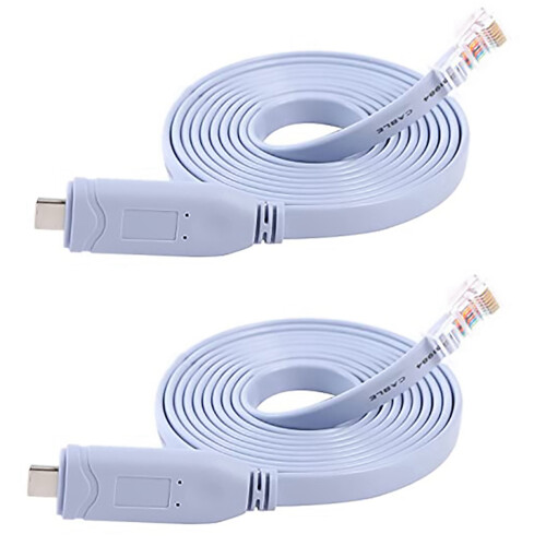 Câble de configuration de console USB vers type C 2X Câble de débogage de routeur série type C vers RJ45
