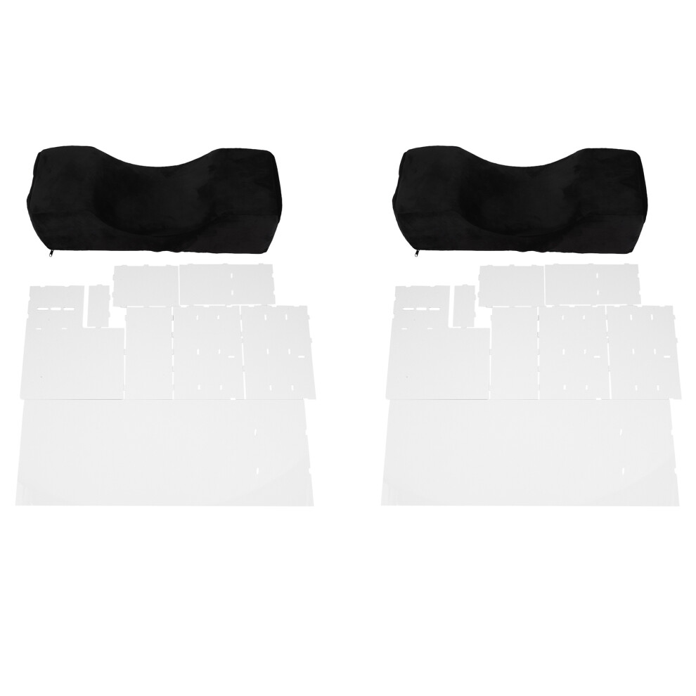 Lot de 2 coussins pour extensions de cils, support de cou professionnel, organisateur de coussins pour greffes de cils pour salon de beauté