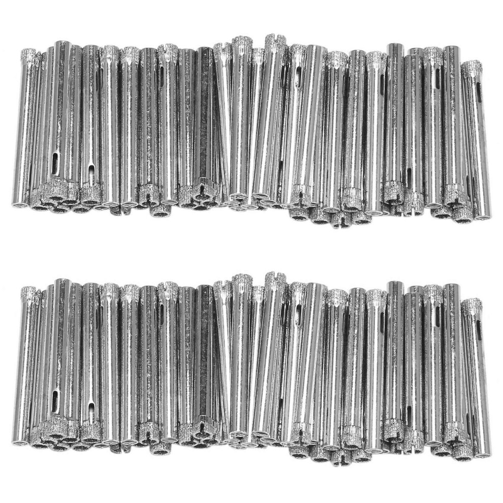 Lot de 100 forets diamantés de 6 mm pour scie cloche à pointe diamantée pour carrelage, verre, céramique, porcelaine, marbre