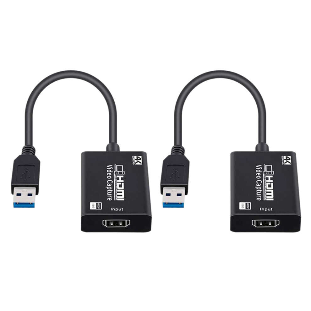 Carte de capture vidéo 2X HDMI vers USB 3.0 Full HD 1080P 4K Carte de capture HDMI Streaming en direct et enregistrement